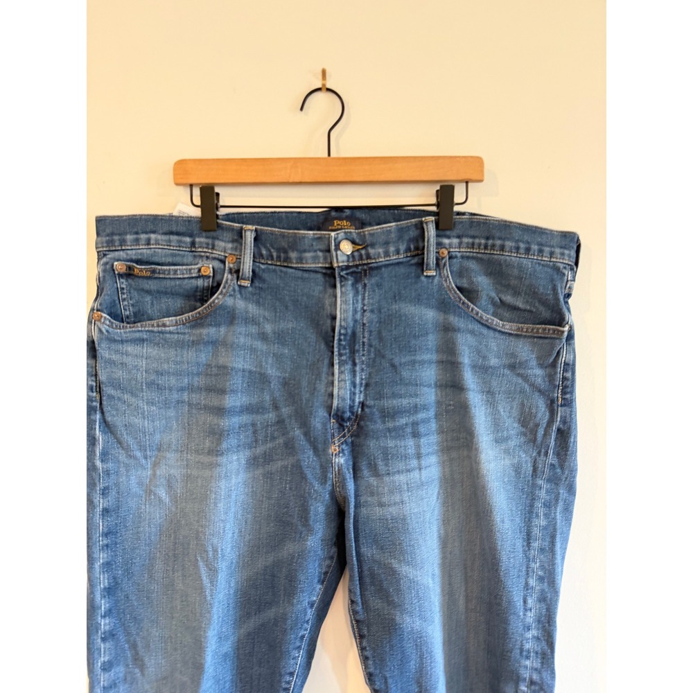 Polo Ralph Lauren Mens The Prospect Straight Blue Denim Jeans 44x30 Medium Wash - Picture 2 of 11